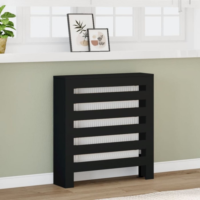vidaXL Mască pentru calorifer, negru, 78x20x82 cm, lemn prelucrat 852682