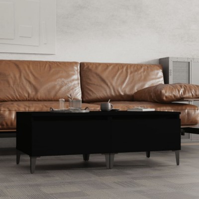 vidaXL Mese laterale, 2 buc., negru, 50x46x35 cm, lemn compozit foto