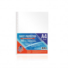 Folie protectie A4, Cristal, 80mic, 100 buc/set – OFFISHOP