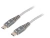 Cablu USB-C 2.0 Alb-Gri 1.5m 100W