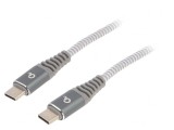 Cablu USB-C 2.0 Alb-Gri 1.5m 100W
