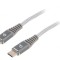 Cablu USB-C 2.0 Alb-Gri 1.5m 100W