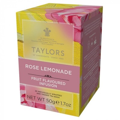 Taylors of Herrogate Ceai limonada de trandafir, 20 pliculete foto