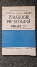 PEDAGOGIE PRESCOLARA DIDACTICA. Manual clasa a XI-a - Mateias, Barbu