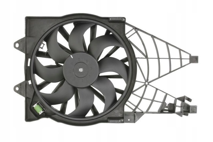 GMV radiator electroventilator Fiat Linea, 06.2007-2015, motor 1.3 D Multijet, 1.6 D Multijet, diesel, cutie manuala, cu AC, 360 W; 385 mm; (2 +2) pi