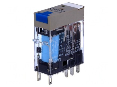 Releu electromagnetic DPDT 12VDC 5A foto