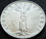 Moneda 25 KURUS - TURCIA, anul 1968 *cod 1407 B