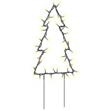 Cumpara ieftin Decor brad cu lumini de Craciun cu tarusi 3 buc. 50 LED 30 cm