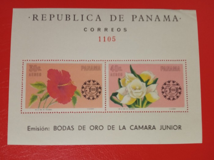 PANAMA, FLORI - BLOC MNH
