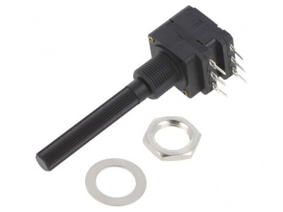 Potentiometru Axial 2k&amp;Omega; 200mW THT 6mm Plastic Stereofonic foto