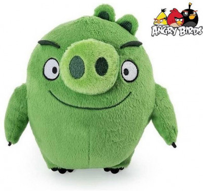 Jucarie plus Angry Birds, Pig, 25 cm, verde, ORIGINAL !! foto