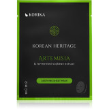 KORIKA Korean Heritage Artemisia &amp; Fermented Soybean Extract Soothing Sheet Mask mască textilă calmantă Artemisia &amp; fermented soybean extract sheet ma