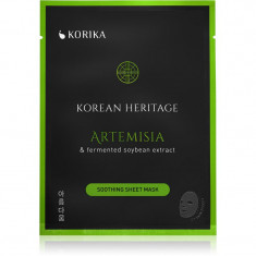 KORIKA Korean Heritage Artemisia & Fermented Soybean Extract Soothing Sheet Mask mască textilă calmantă Artemisia & fermented soybean extract sheet ma