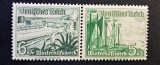 Germania (Deutsches Reich 1937) Pereche Orizontală Nestampilată "Winterhilfswerk 1937 - Ships &amp; Maritime" (6+4Pf ) CLK1