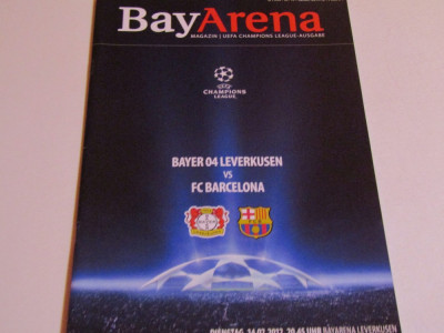 Program meci fotbal BAYER 04 LEVERKUSEN-FC BARCELONA(Champions League 2012) foto