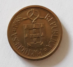 Portugalia 10 escudos 1988 foto