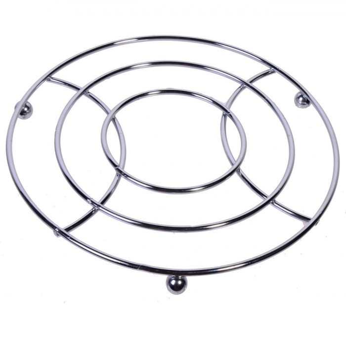 Suport Cratite Metalic, 20cm, Rezistență Termică P&acirc;nă la 150║C, Argintiu