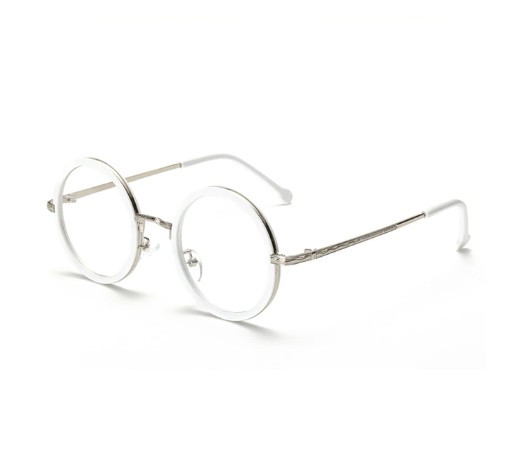 Ochelari rama alba 3mm rotunzi lentila transparenta gen unisex model retro,  Rotunda, Plastic, Transparent | Okazii.ro