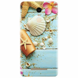 Husa silicon pentru Xiaomi Remdi Note 3, Blue Wood Seashells Sea Star