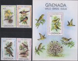 Timbre cu păsări sălbatice din Grenada