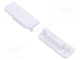 Obturator alb pentru profile LED TOPMET SURFACE14, 20 buc. GEN2 ABS