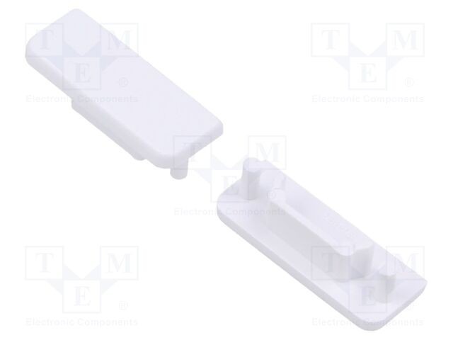 Obturator alb pentru profile LED TOPMET SURFACE14, 20 buc. GEN2 ABS