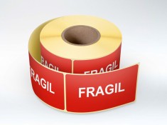 Etichete personalizate, FRAGIL, 30x60 mm, 1000 buc rola foto