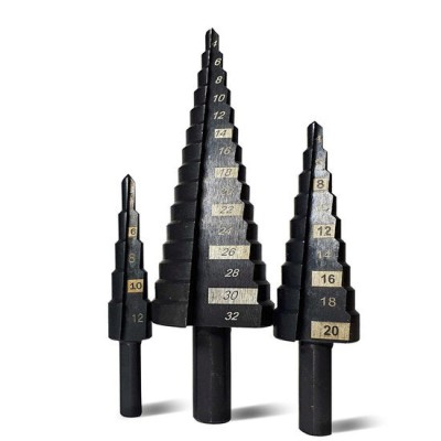 Burghie pentru metal, in trepte, titan, set 3 buc, 4-12/20/32&amp;nbsp;mm, Richmann Exclusive GartenVIP DiyLine foto