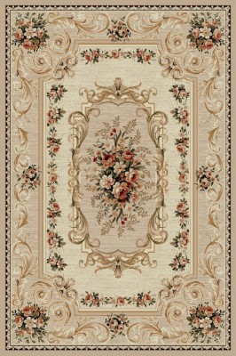 Covor Model Lotos 535-106, Marime 50 x 80 cm, Bej, Crem, Inaltime Fir 8 mm, Antialergic, Polipropilena, Living, Dormitor, Sufragerie, Birou foto
