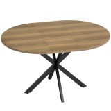 HOMCOM Masă de Sufragerie Extensibilă cu Picior &icirc;n Formă de X, 100-135cm, Maro | Aosom Romania