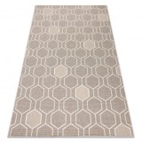 Covor SPRING 20404558 Hexagon sisal, buclat - bej, 120x170 cm, Dreptunghi