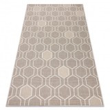 Covor SPRING 20404558 Hexagon sisal, buclat - bej, 80x150 cm, Dreptunghi