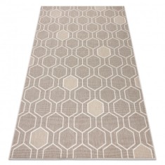 Covor SPRING 20404558 Hexagon sisal, buclat - bej, 80x150 cm