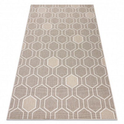 Covor SPRING 20404558 Hexagon sisal, buclat - bej, 200x290 cm foto