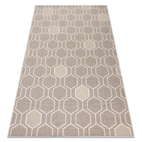 Covor SPRING 20404558 Hexagon sisal, buclat - bej, 120x170 cm