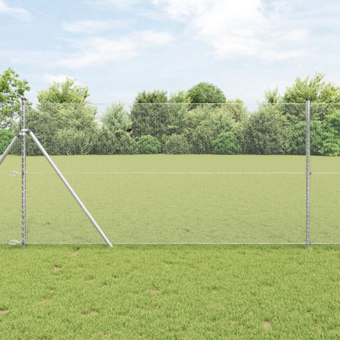 vidaXL Zid Hexagonal 1x10 m Oțel Galvanizat