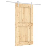 Cumpara ieftin Usa glisanta cu set feronerie, 100x210 cm, lemn masiv de pin