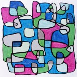 Labirint-Gioia Acrilic pe Panza Tablou Abstract, Portrete