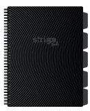 Caiet cu Spirala si Separatoare Strigo Pads Project Book Basic A4, Matematica, Gri Inchis
