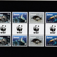 Samoa 2016-Fauna,WWF,Reptile,Testoase,serie 4 val.,vign.MNH,Mi.1348-1351