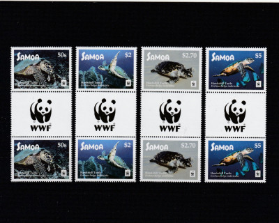 Samoa 2016-Fauna,WWF,Reptile,Testoase,serie 4 val.,vign.MNH,Mi.1348-1351 foto