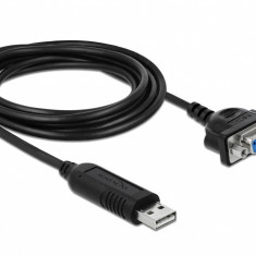 Adaptor USB la Serial RS-232 DB9 FTDI 1.8m, Delock 66281