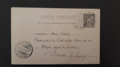 Franta - Carte postala 1893 (Pax &amp;amp; Mercur 10) foto