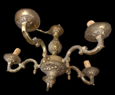 Candelabru francez Empire din bronz foto