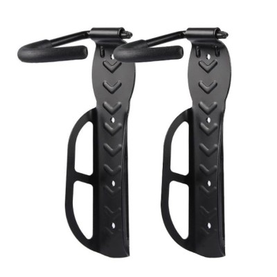 Set 2x suport universal din otel pentru biciclete, rezistent, anti zgarieturi - Negru foto
