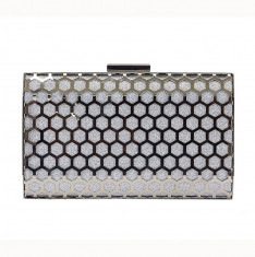 Geanta clutch argintie Natalie foto