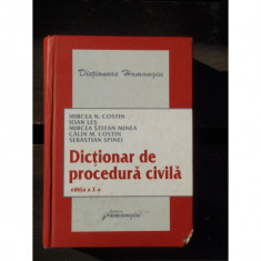 DICTIONAR DE PROCEDURA CIVILA - MIRCEA COSTIN foto