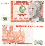 Peru 50 Intis 1987, P-131b, UNC Bancnota