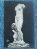 662 - Statuie clasica nud in Muzeul National Roma / carte postala interbelica, Necirculata, Printata