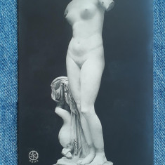 662 - Statuie clasica nud in Muzeul National Roma / carte postala interbelica